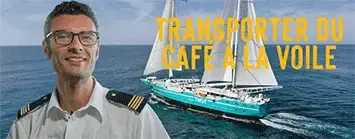 Transport à la voile du café Dagobert par Towt Transport à la voile du café Dagobert par Towt